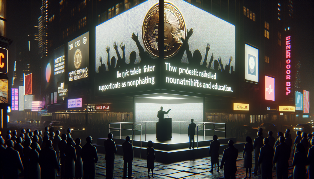 Eric Adams unveils 'NYC Token' in Times Square, vows funds for nonprofits and education...