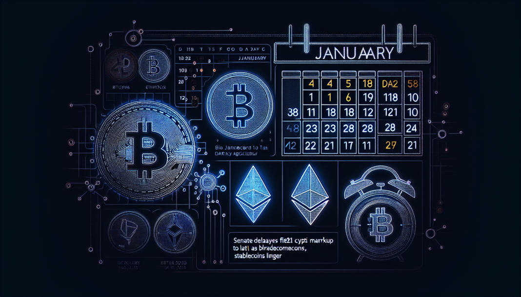 Senate Agriculture delays FIT21 crypto markup to late January as DeFi, stablecoins linger.