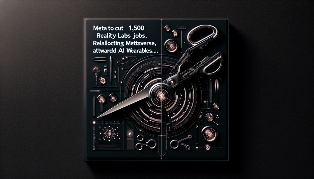 Meta to cut 1,500 Reality Labs jobs, reallocating metaverse budget toward AI, wearables...