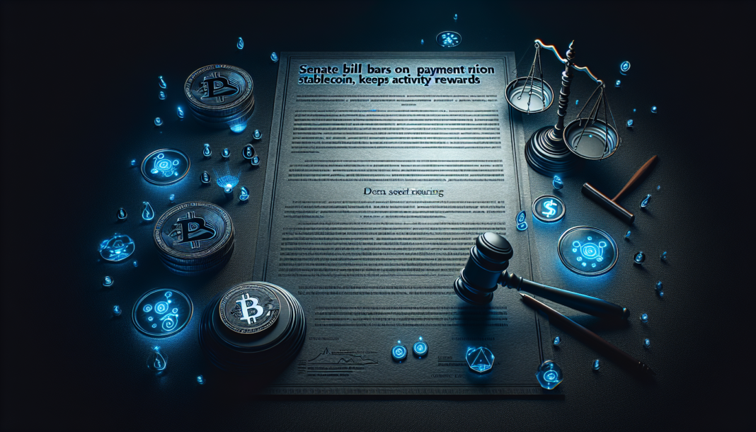 Senate bill bars interest on payment stablecoin, keeps activity rewards; Dems seek hearing