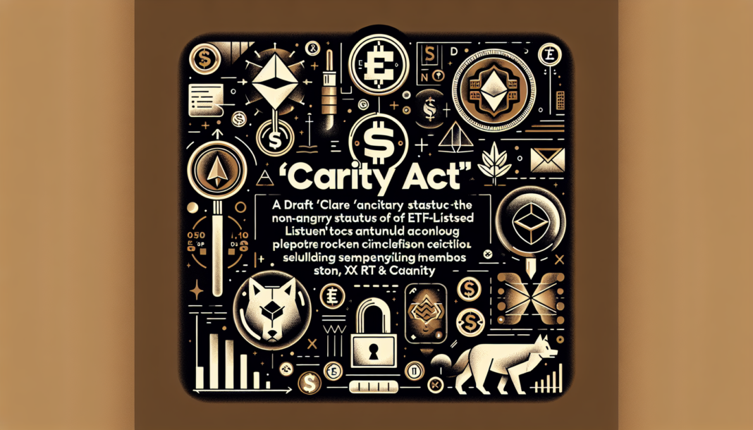 Draft 'Clarity Act' would give ETF-listed tokens like XRP, SOL & DOGE non-ancillary status