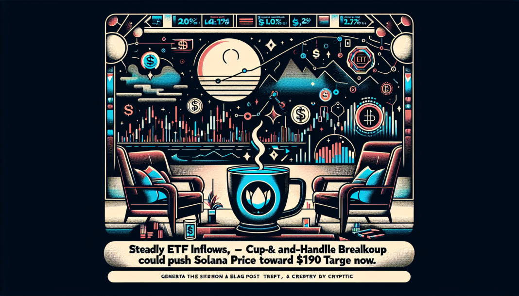 Steady ETF inflows, cup-and-handle breakout could push Solana price toward $190 target now