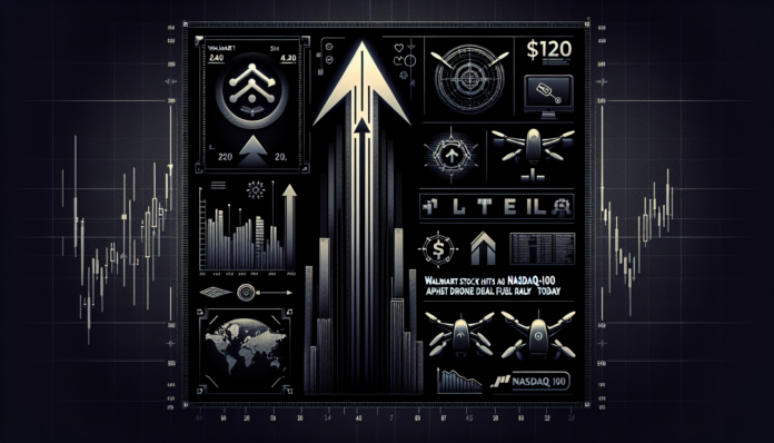 Walmart stock hits $120 high as Nasdaq-100 inclusion, Alphabet drone deal fuel rally today