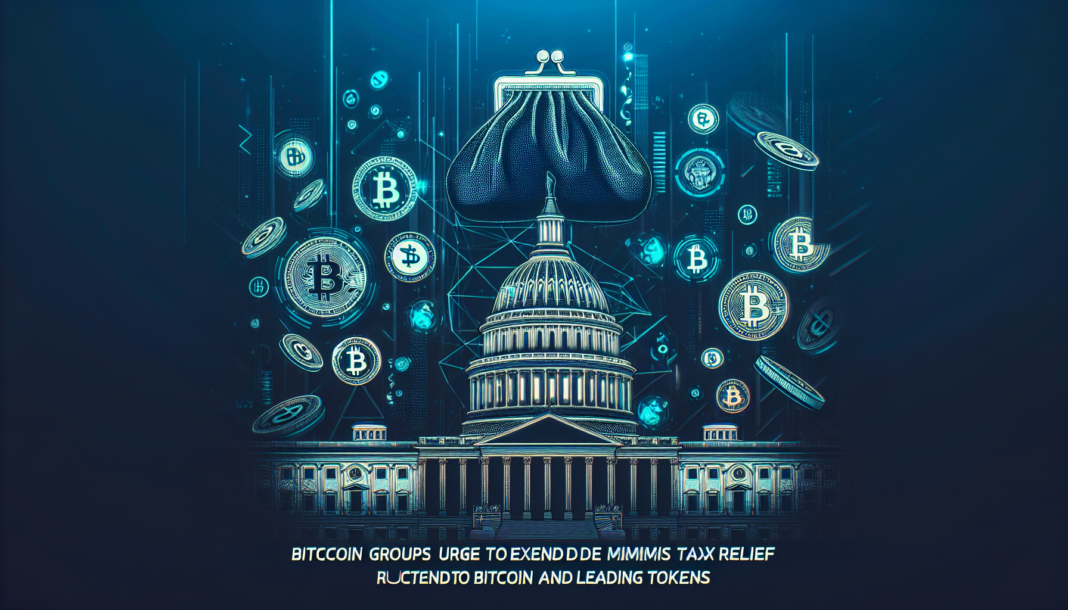 Bitcoin groups urge Congress to extend de minimis tax relief to Bitcoin and leading tokens