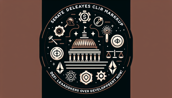 Senate delays CLARITY markup; DeFi leaders press lawmakers over developer protections now!