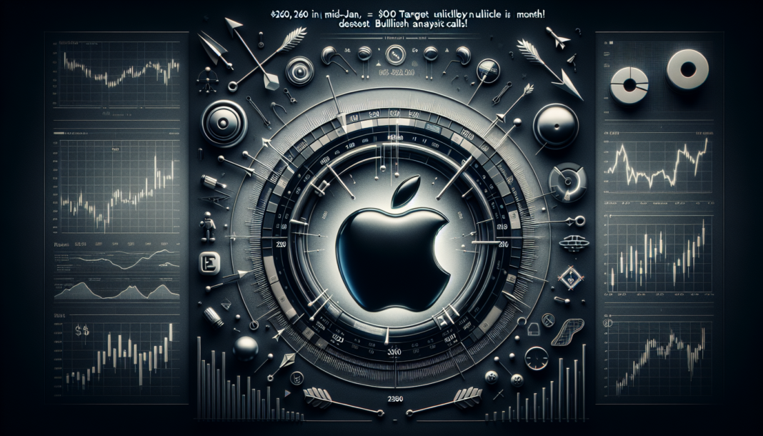 Apple at ~$260 in mid-Jan; $300 target unlikely this month despite bullish analyst calls!!