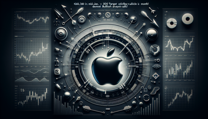 Apple at ~$260 in mid-Jan; $300 target unlikely this month despite bullish analyst calls!!