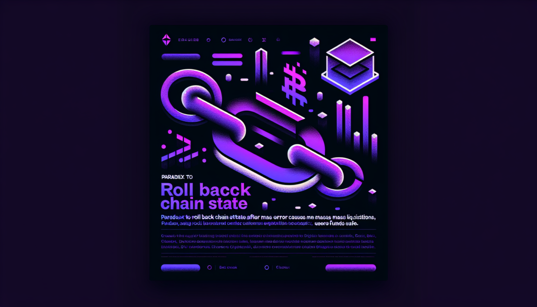 Paradex to roll back chain state after error causes mass liquidations; users' funds safe.