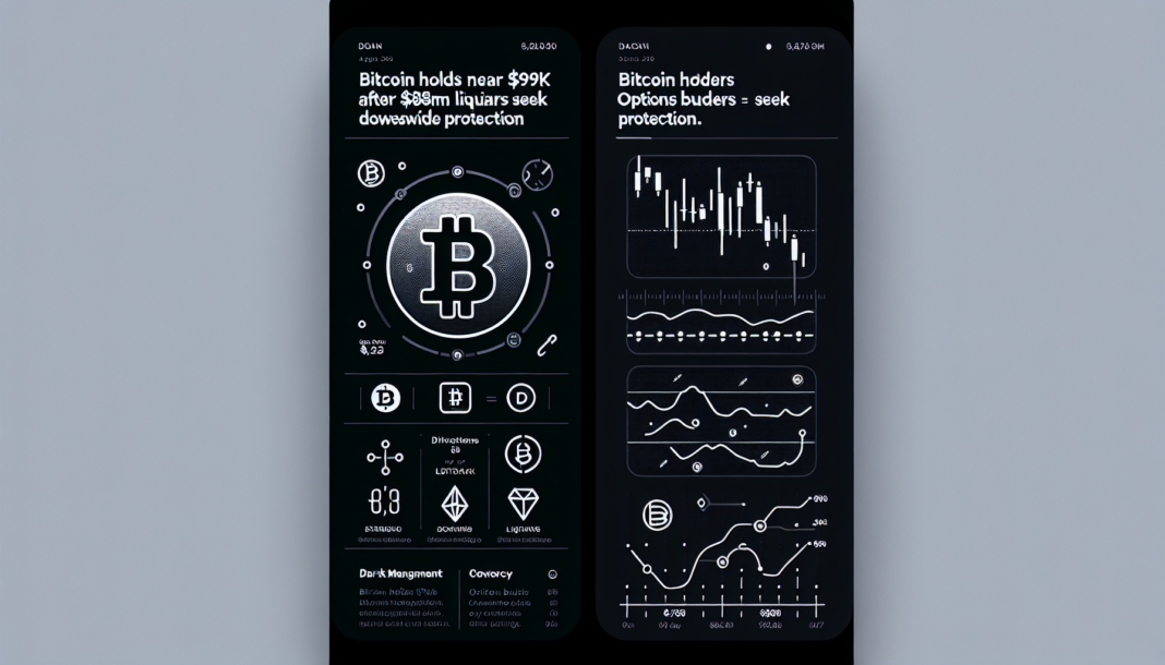 Bitcoin holds near $92K after $865M liquidations; options buyers seek downside protection.