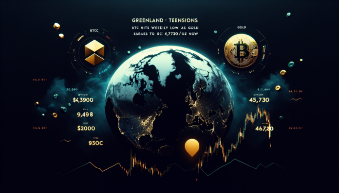 Greenland tensions roil markets: BTC hits weekly low as gold soars to record $4,730/oz now