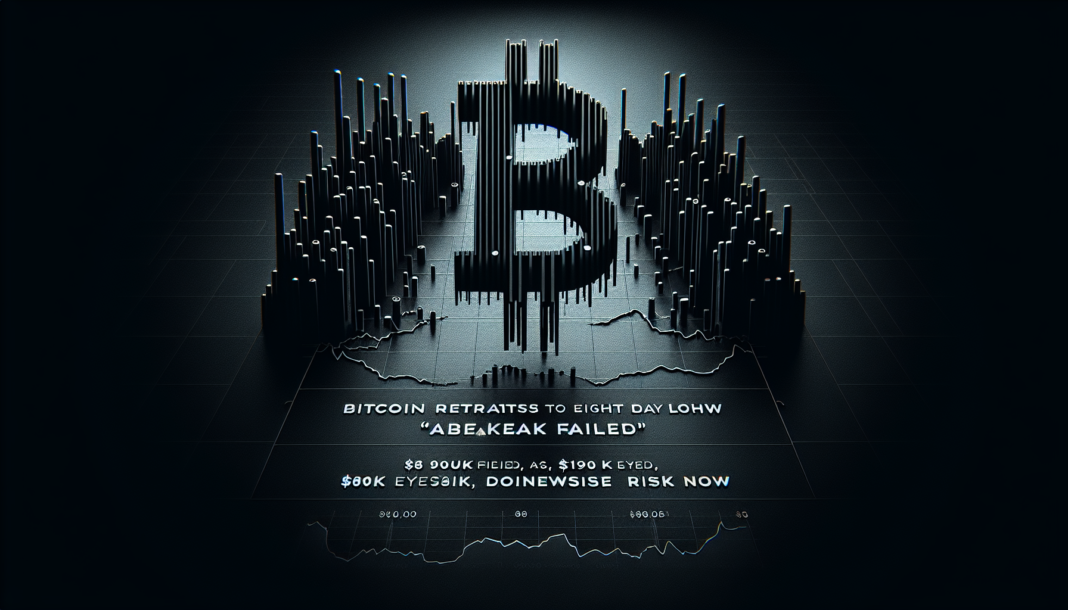 Bitcoin retreats to eight-day lows as 'breakout failed', $90K eyed, $58K downside risk now