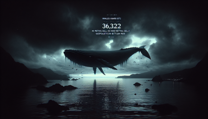 Whales hoard 36,322 BTC as retail sells amid $10K Bitcoin drop, geopolitical tensions rise