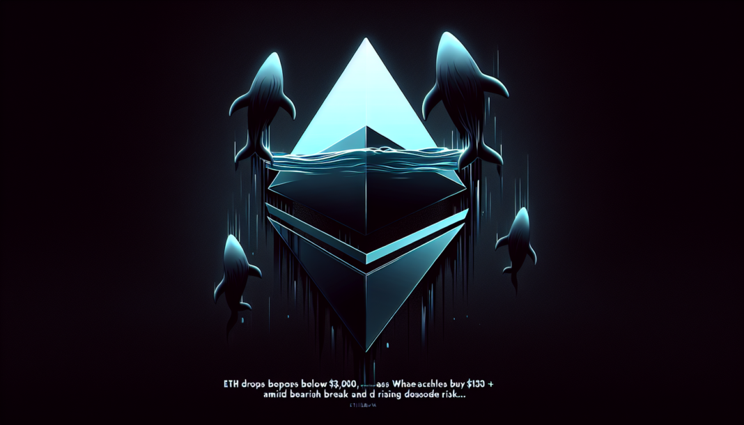 ETH drops below $3,000 as whales buy $130M+ amid bearish break and rising downside risk...