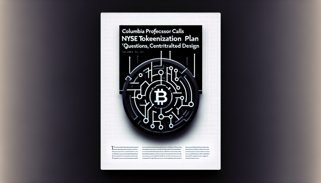 Columbia Professor Calls NYSE Tokenization Plan 'Vaporware,' Questions Centralized Design.
