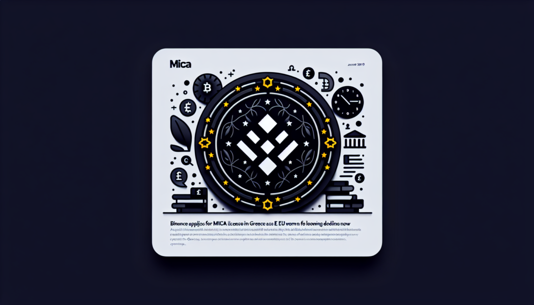 Binance applies for MiCA licence in Greece as EU regulators warn of looming deadlines now.