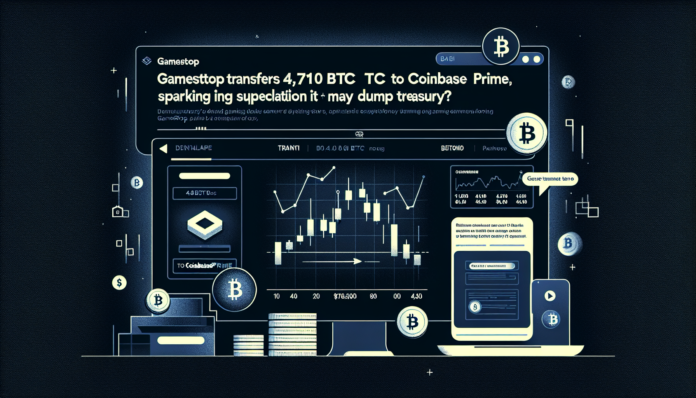 GameStop Transfers 4,710 BTC to Coinbase Prime, Sparking Speculation It May Dump Treasury?