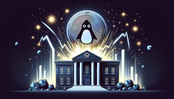 White House X post sparks 564% surge in PENGUIN memecoin, Solana token market explodes now