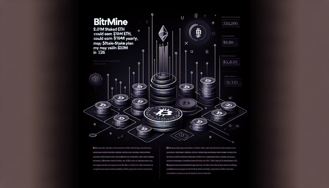 Bitmine's 2.01M staked ETH could earn $164M yearly; full-stake plan may yield $374M in '26