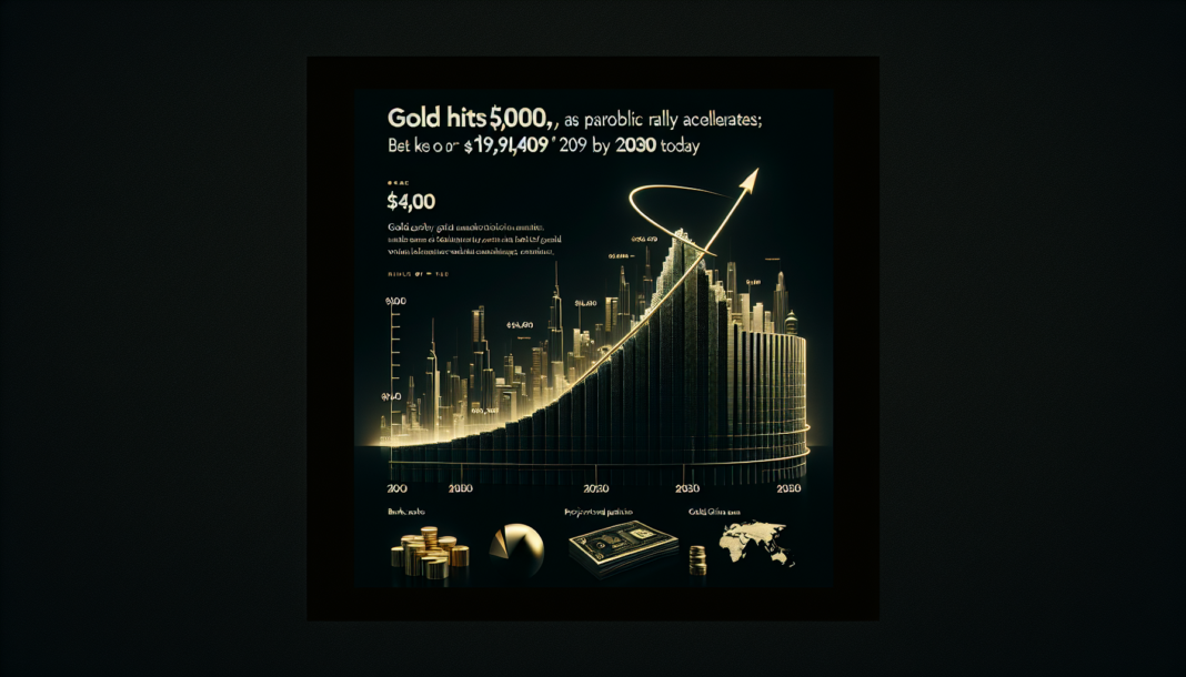 Gold Hits $5,000 as Parabolic Rally Accelerates; Banks, China Bet on $19,409 by 2030 Today