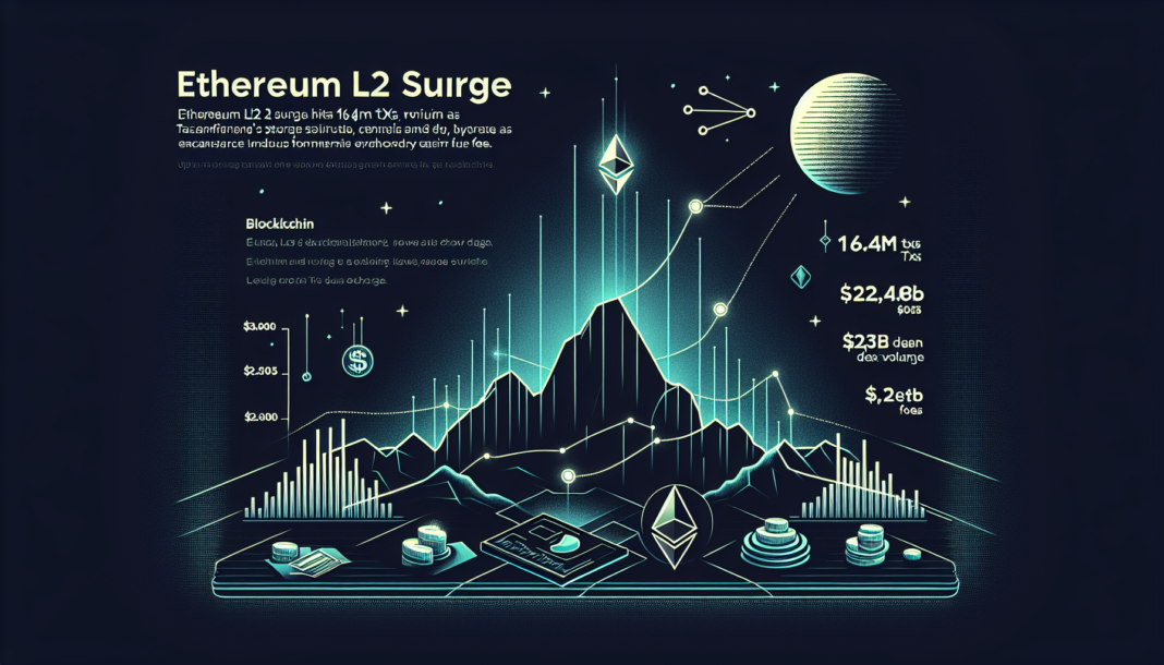 Ethereum L2 Surge Hits 16.4M TXs, $26.8B DEX Volume as ETH Eyes Rally to $3,300 amid fees.