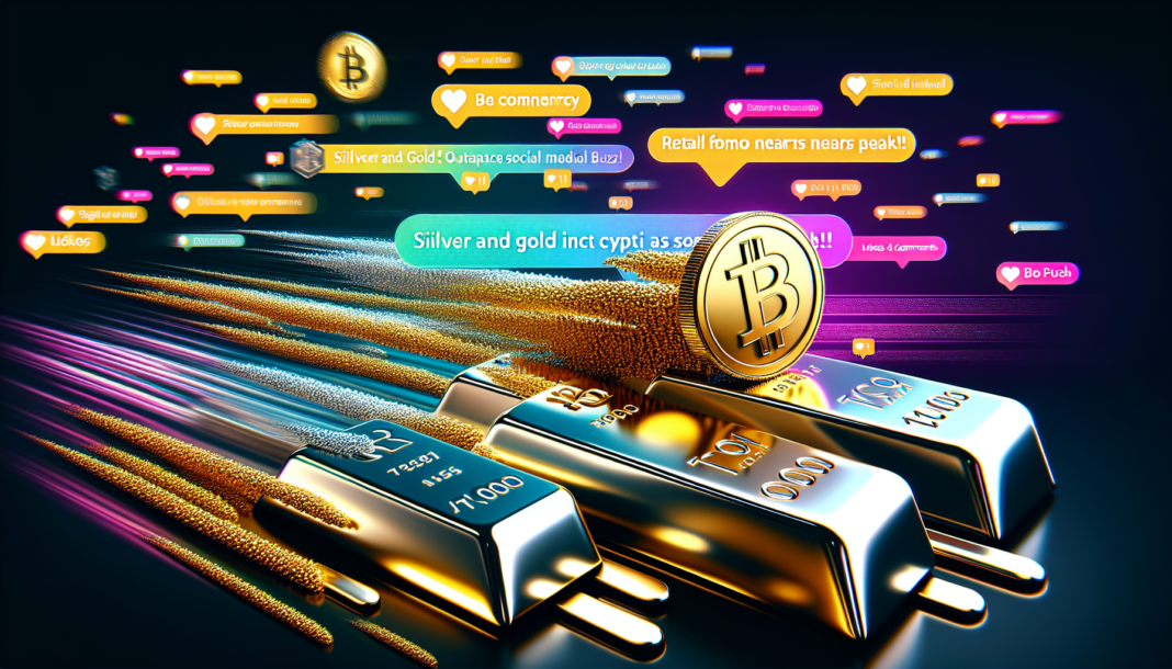 Santiment: Silver and Gold Outpace Crypto in Social Media Buzz as Retail FOMO Nears Peak!!