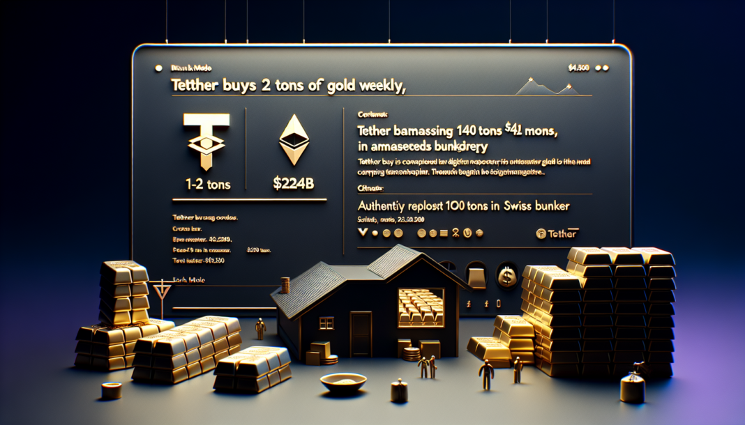 Tether buys 1-2 tons of gold weekly, amassing 140 tons ($24B) in Swiss bunker, CEO says...