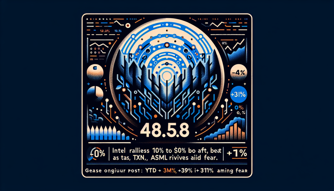 Intel rallies 10% to $48.58 after Q4 beat as TXN, ASML revive AI hopes; YTD +31% amid fear