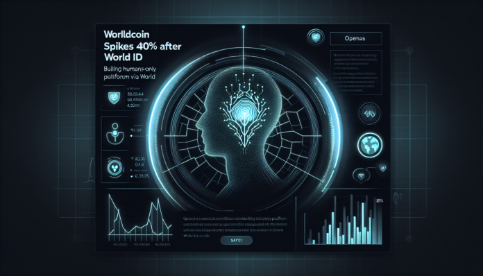 Worldcoin spikes 40% after report OpenAI building humans-only social platform via World ID