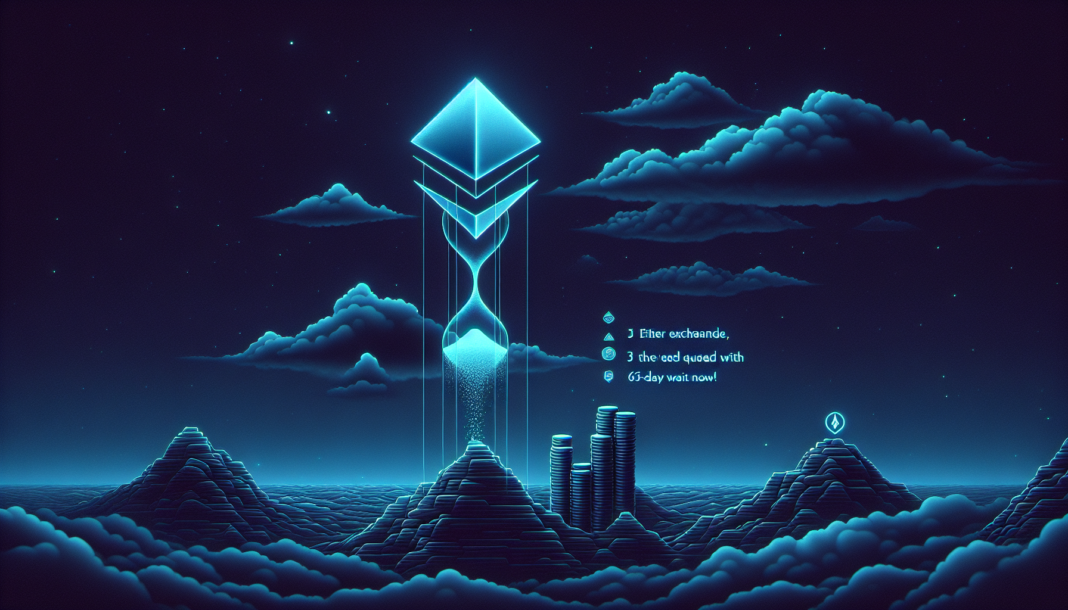 Ether exchange balances fall to 8.15M as staking surges, 3.6M queued with 63-day wait now!