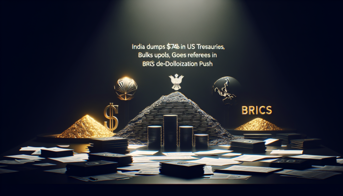 India Dumps $174B in US Treasuries, Bulks Up Gold Reserves in BRICS De-Dollarization Push.