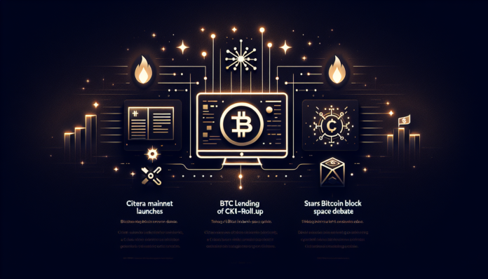 Citrea mainnet launches ctUSD, BTC lending on ZK-rollup, sparks Bitcoin block-space debate