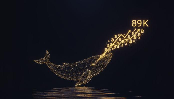 Bitcoin Whale Buys $89 Million in BTC as Price Rebounds to $89k