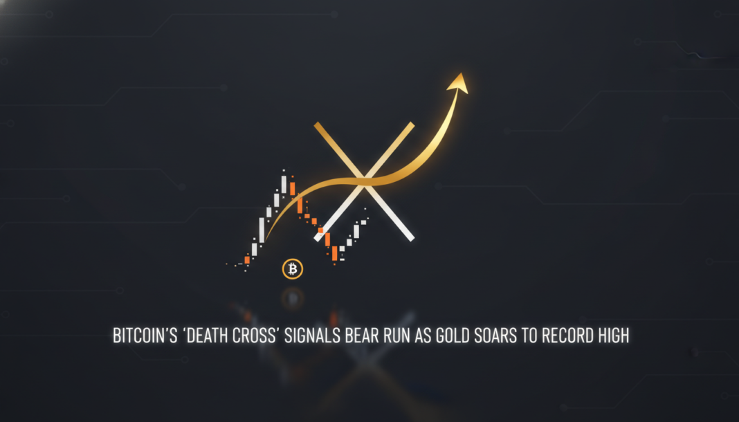 Bitcoin's 'Death Cross' Signals Bear Run as Gold Soars to Record High