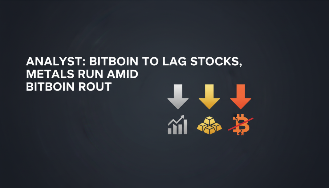 Analyst: Bitcoin to Lag Stocks, Metals Run Amid Bitcoin Rout