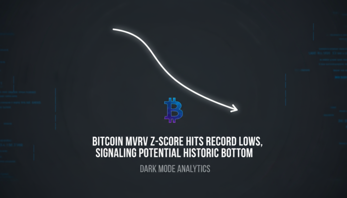 Bitcoin MVRV Z-Score Hits Record Lows, Signaling Potential Historic Bottom
