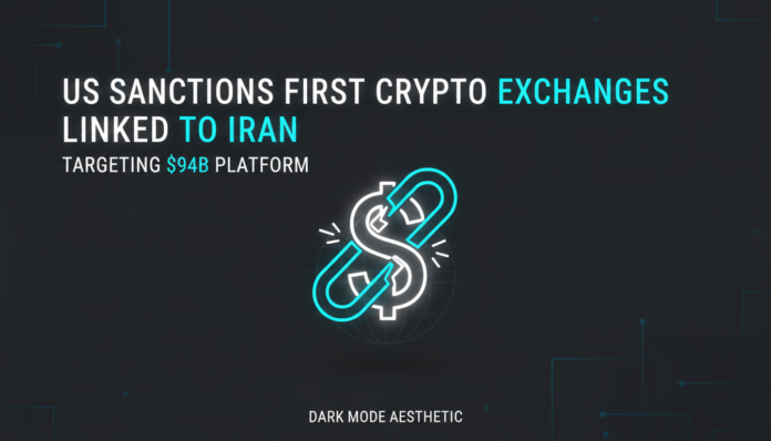 US sanctions first crypto exchanges linked to Iran, targeting $94B platform.