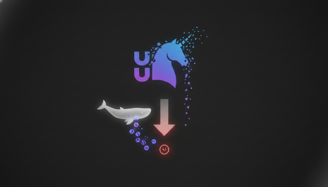 Uniswap (UNI) Hits Two-Year Low at $4.1 as Dormant Whale Dumps $10.6M in Tokens