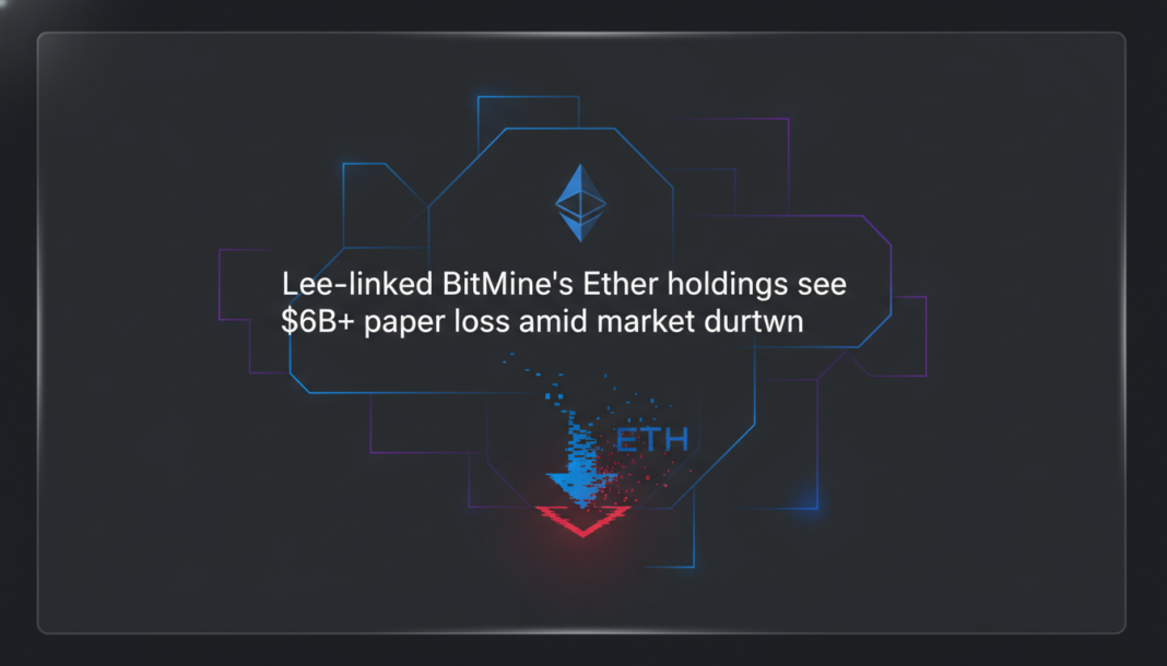 Lee-linked BitMine's Ether holdings see $6B+ paper loss amid market downturn