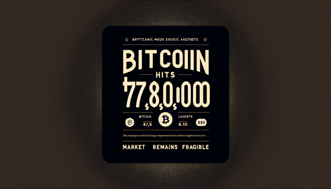 Bitcoin Hits $78,000 as Trump's Pro-Crypto Remarks Boost Sentiment; Market Remains Fragile