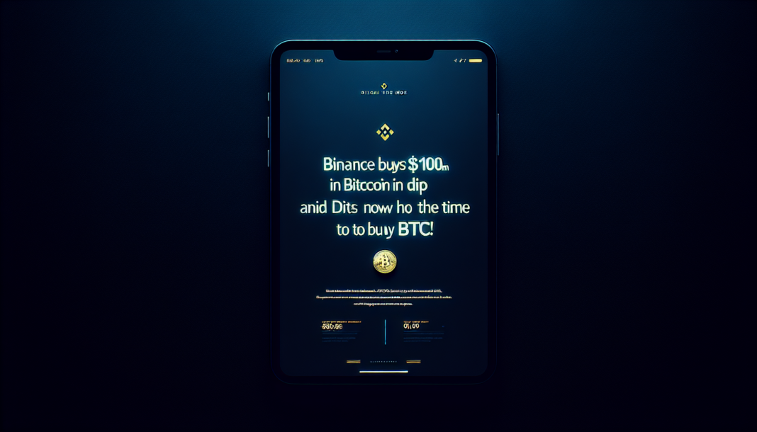 Binance Buys $100M in Bitcoin for SAFU Amid Dip — Is Now the Time to Buy BTC? Experts Now!