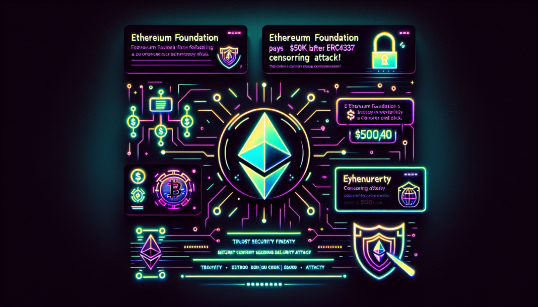 Ethereum Foundation pays $50K bounty after Trust Security finds ERC4337 censoring attack!!