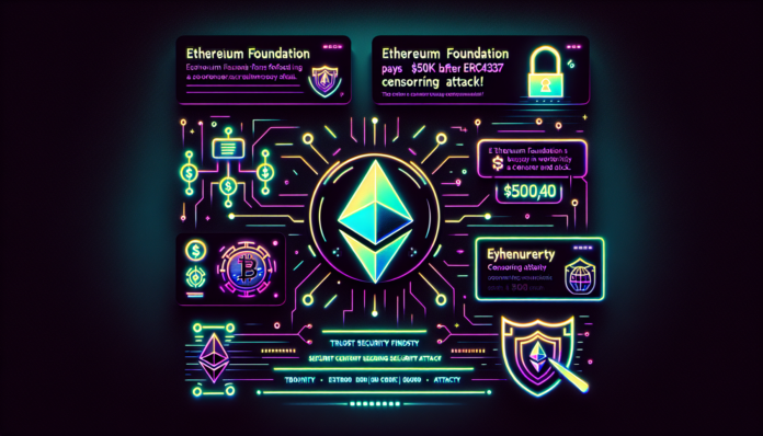 Ethereum Foundation pays $50K bounty after Trust Security finds ERC4337 censoring attack!!