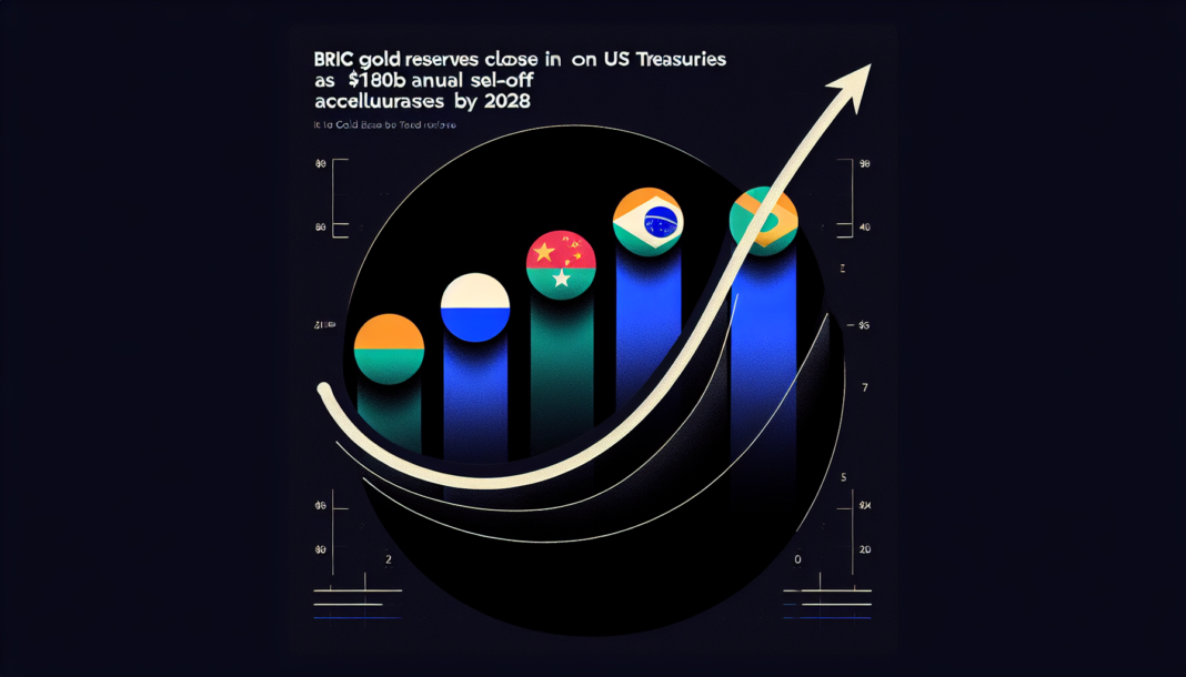 BRICS Gold Reserves Close In on US Treasuries as $180B Annual Sell-Off Accelerates By 2028