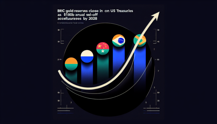 BRICS Gold Reserves Close In on US Treasuries as $180B Annual Sell-Off Accelerates By 2028
