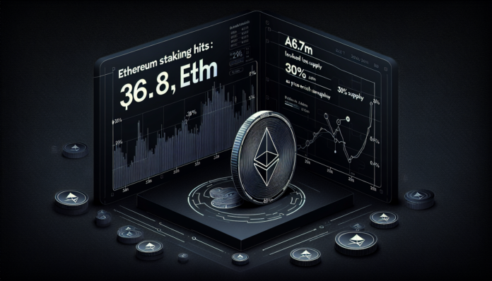 Ethereum staking hits ATH: 36.8M ETH locked (30%+ supply) as price languishes sub-$2K amid
