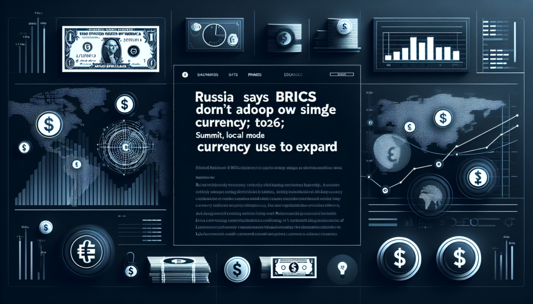 Russia says BRICS won't adopt single currency at 2026 summit; local currency use to expand