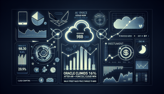 Oracle climbs 16% after $88M Air Force cloud win, Wall Street raises price targets to $400