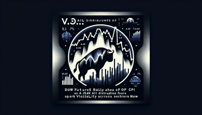 Dow Futures Rally Ahead of CPI as AI Disruption Fears Spark Volatility Across Sectors Now.