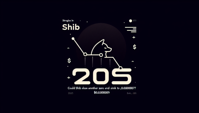 Shiba Inu struggles in 2025: Could SHIB lose another zero and sink to $0.0000009? in 2025.