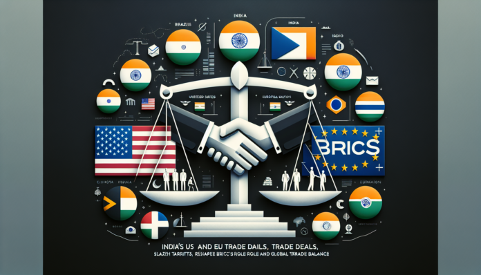 India's US and EU trade deals slash tariffs, reshape BRICS role and global trade balance!!